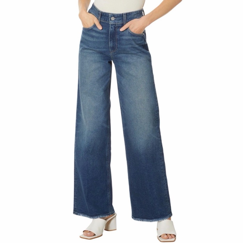 PAIGE Sasha Wide Leg Jean Lovejoy Distressed Size 29